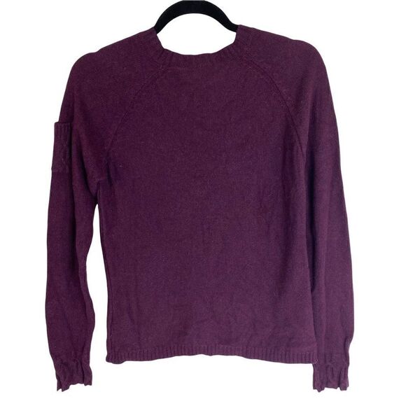 Columbia Womens Sweater Purple Long Sleeve Crew Neck Chunky Cable Knit Small S - Picture 3 of 9